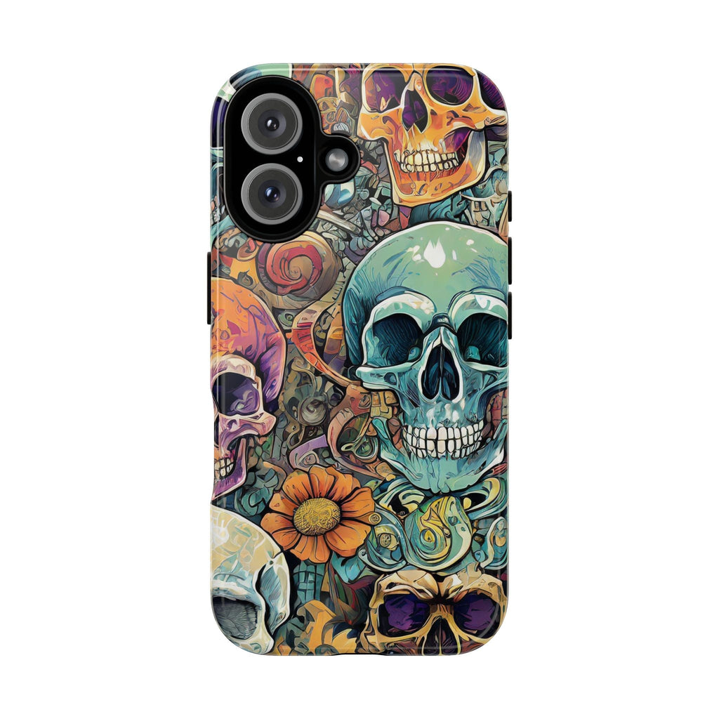 Artistic Skull Collage Tough Phone Case