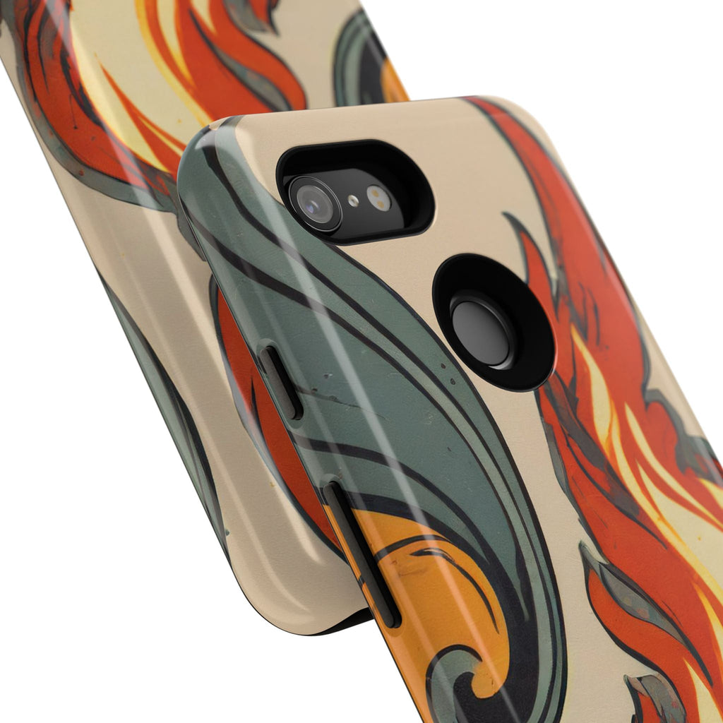 Artistic Flames Abstract Tough Phone Case