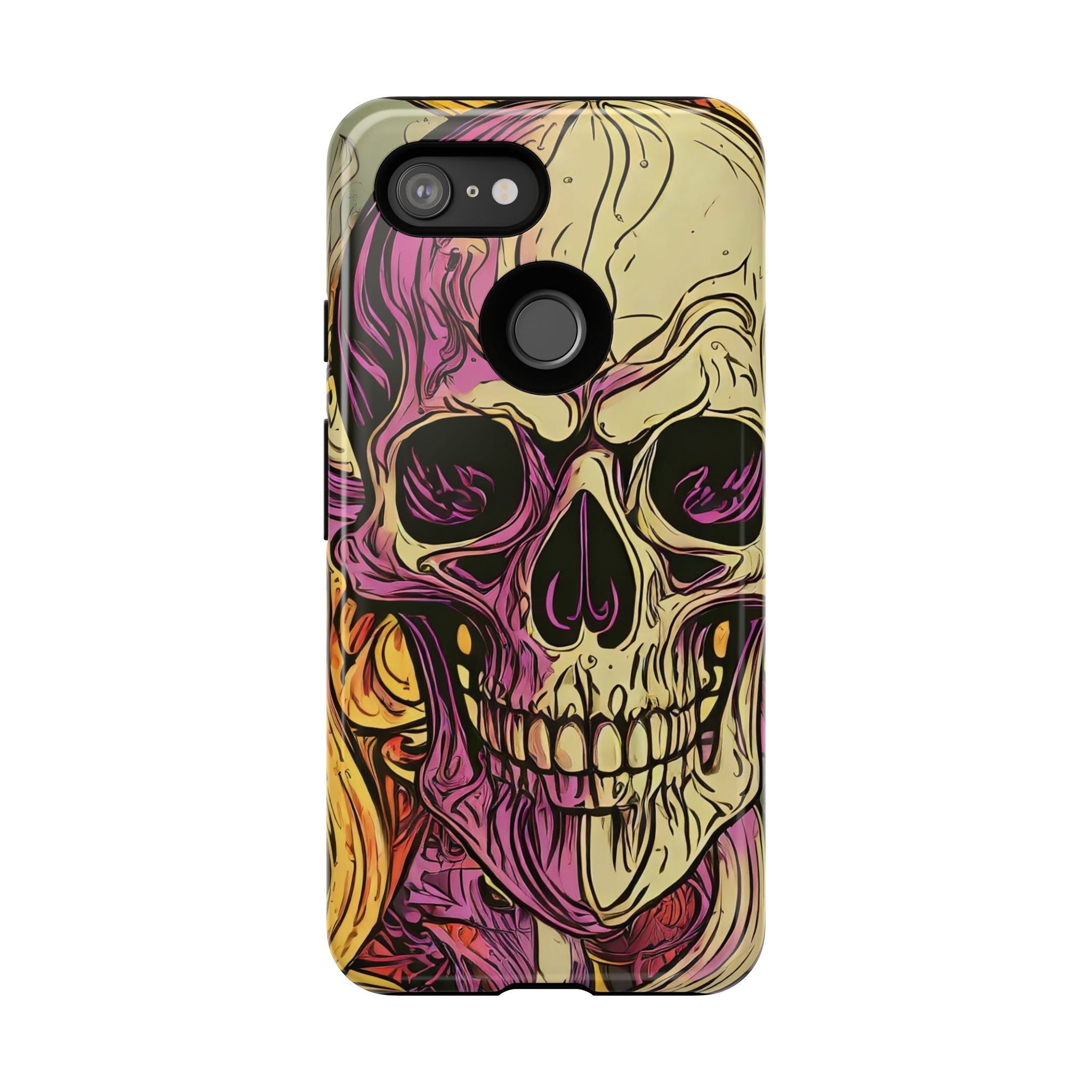 Abstract Purple Skull Tough Phone Case