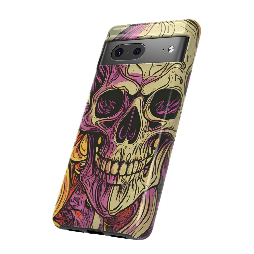 Abstract Purple Skull Tough Phone Case