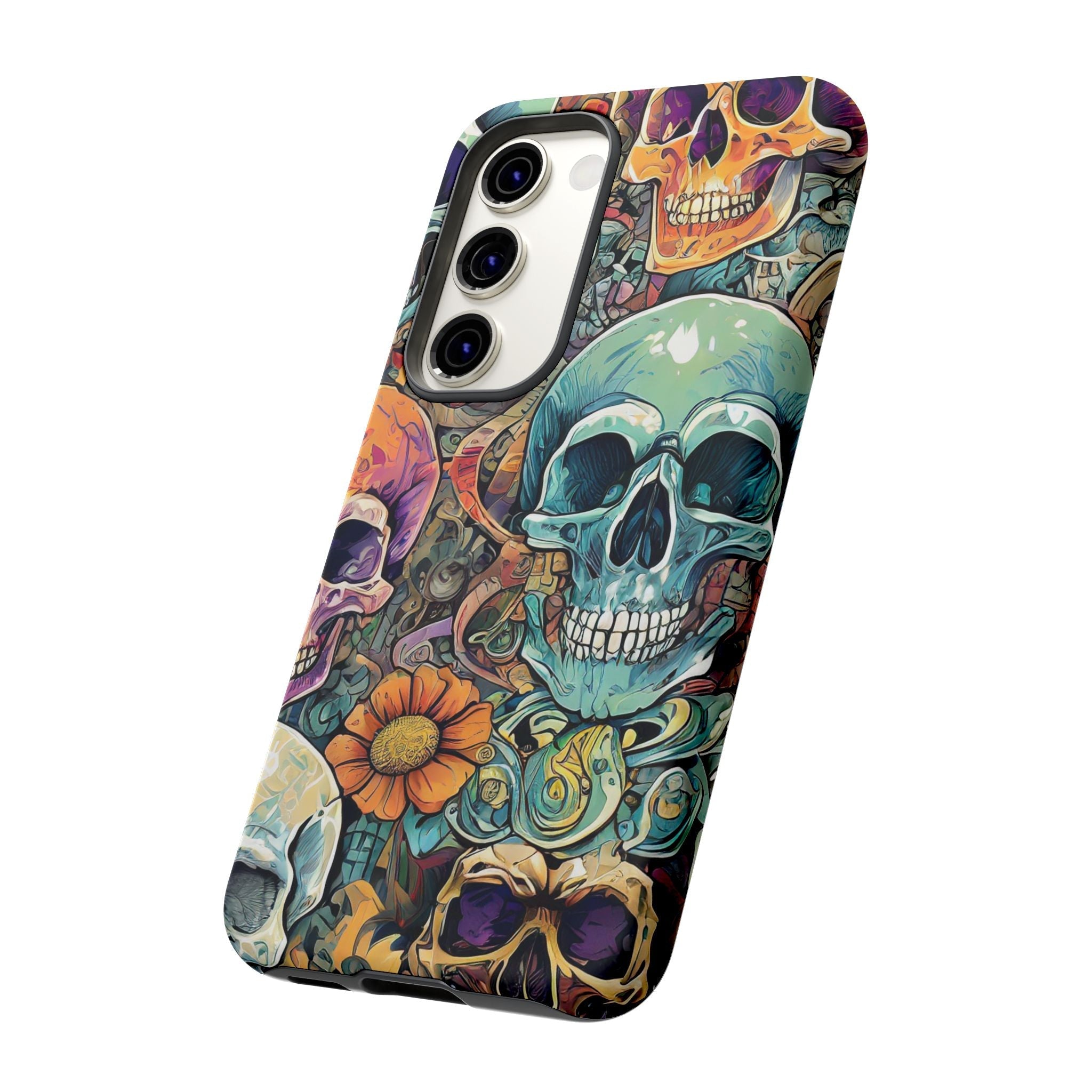 Artistic Skull Collage Tough Phone Case