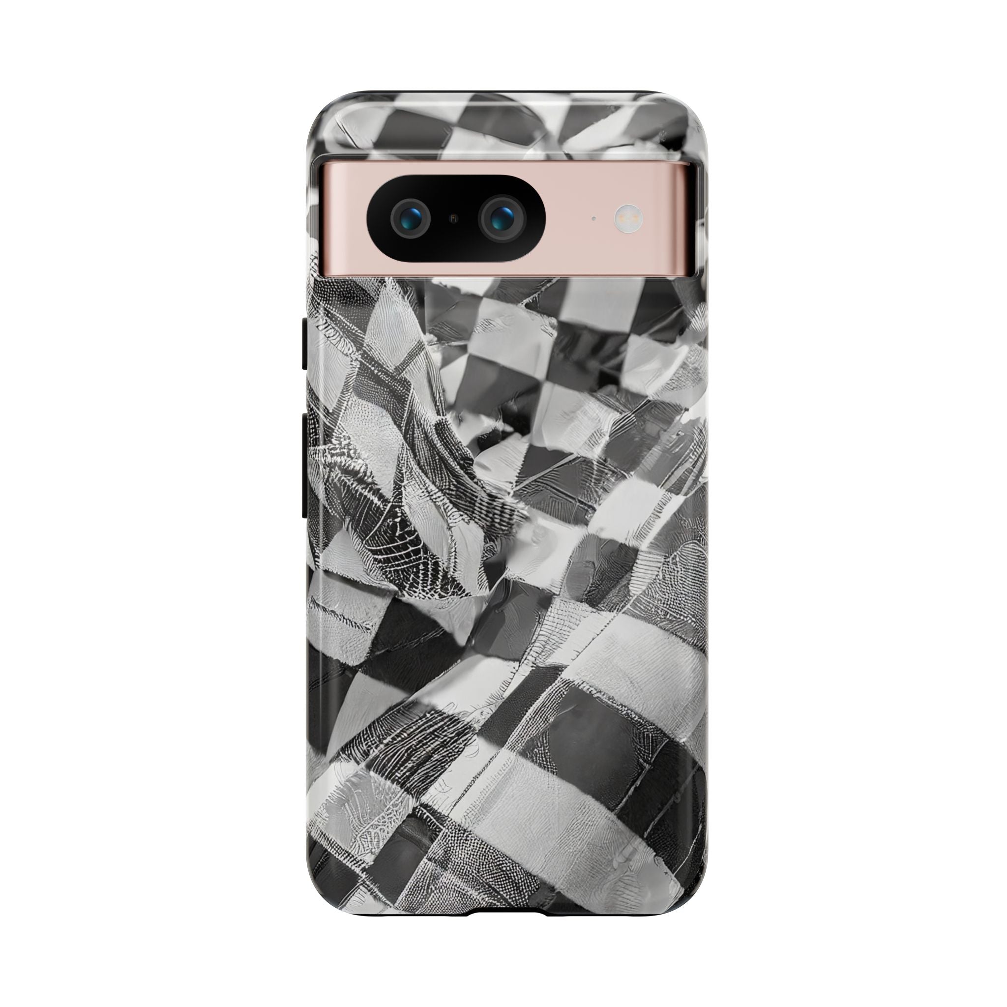 Abstract Checker Print Tough Phone Case