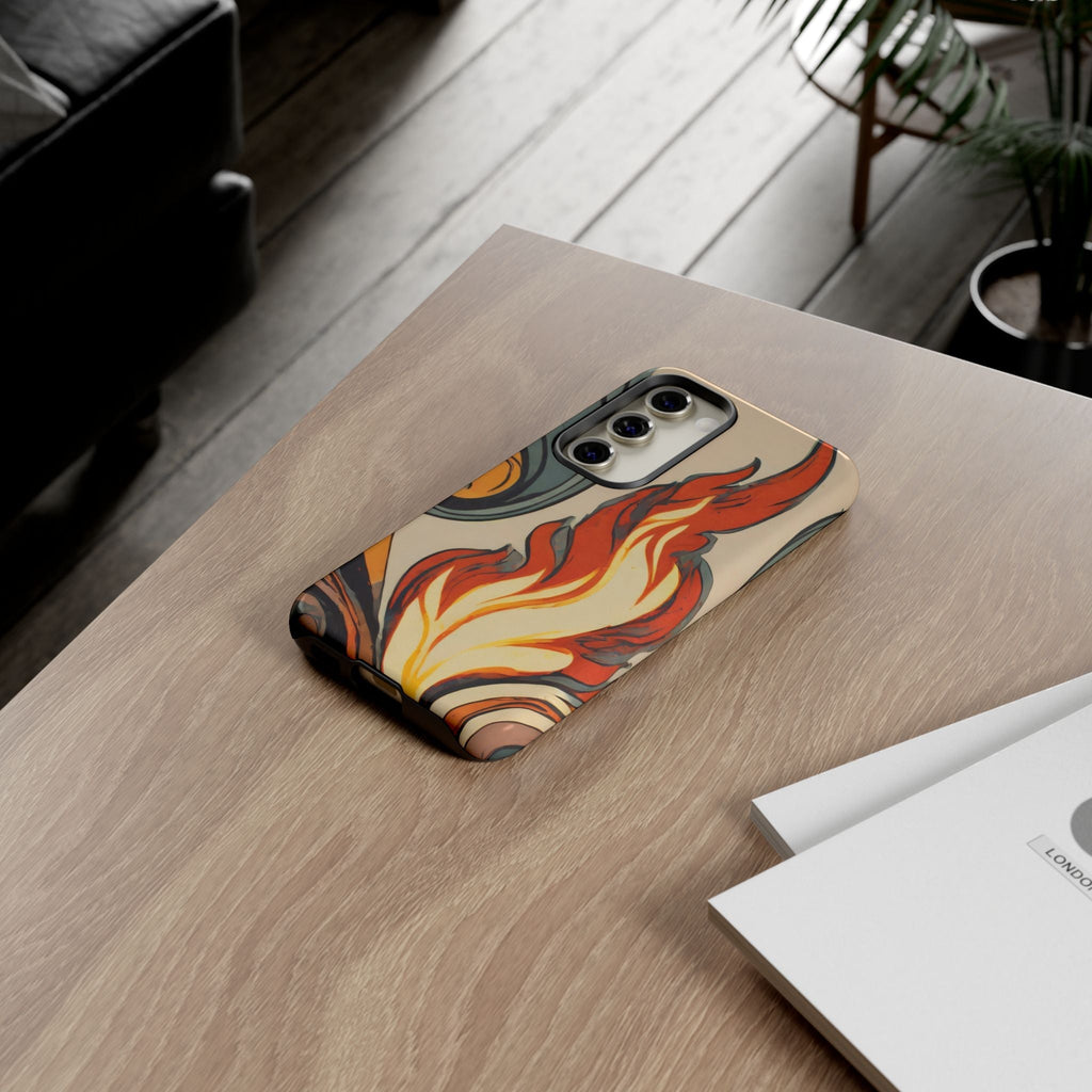 Artistic Flames Abstract Tough Phone Case