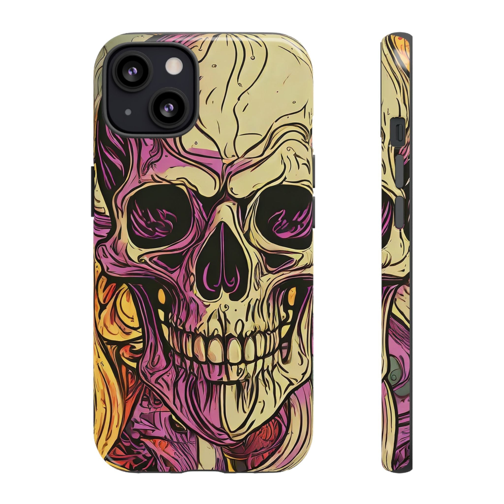 Abstract Purple Skull Tough Phone Case