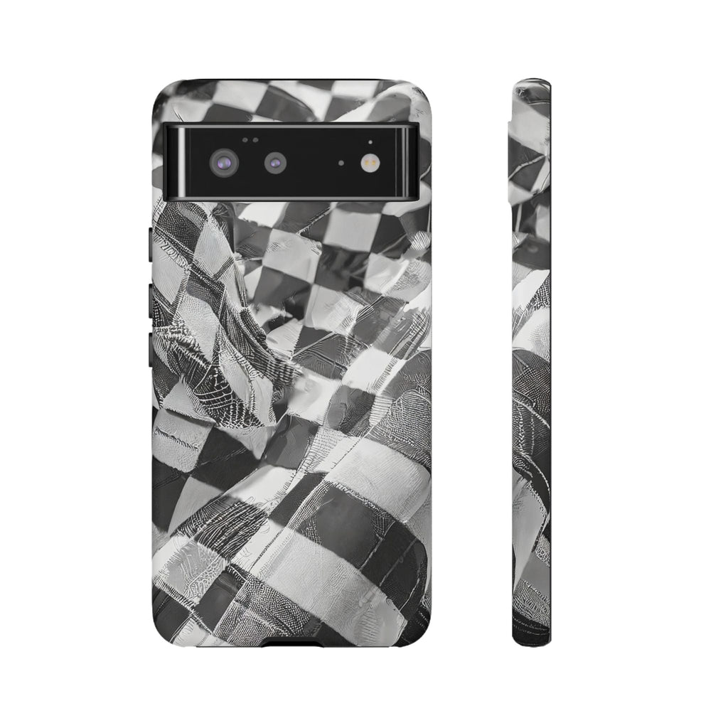 Abstract Checker Print Tough Phone Case