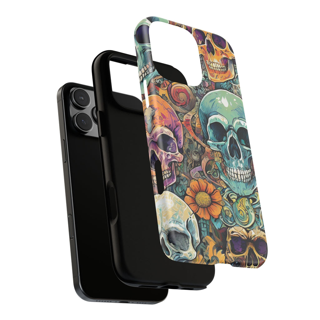 Artistic Skull Collage Tough Phone Case