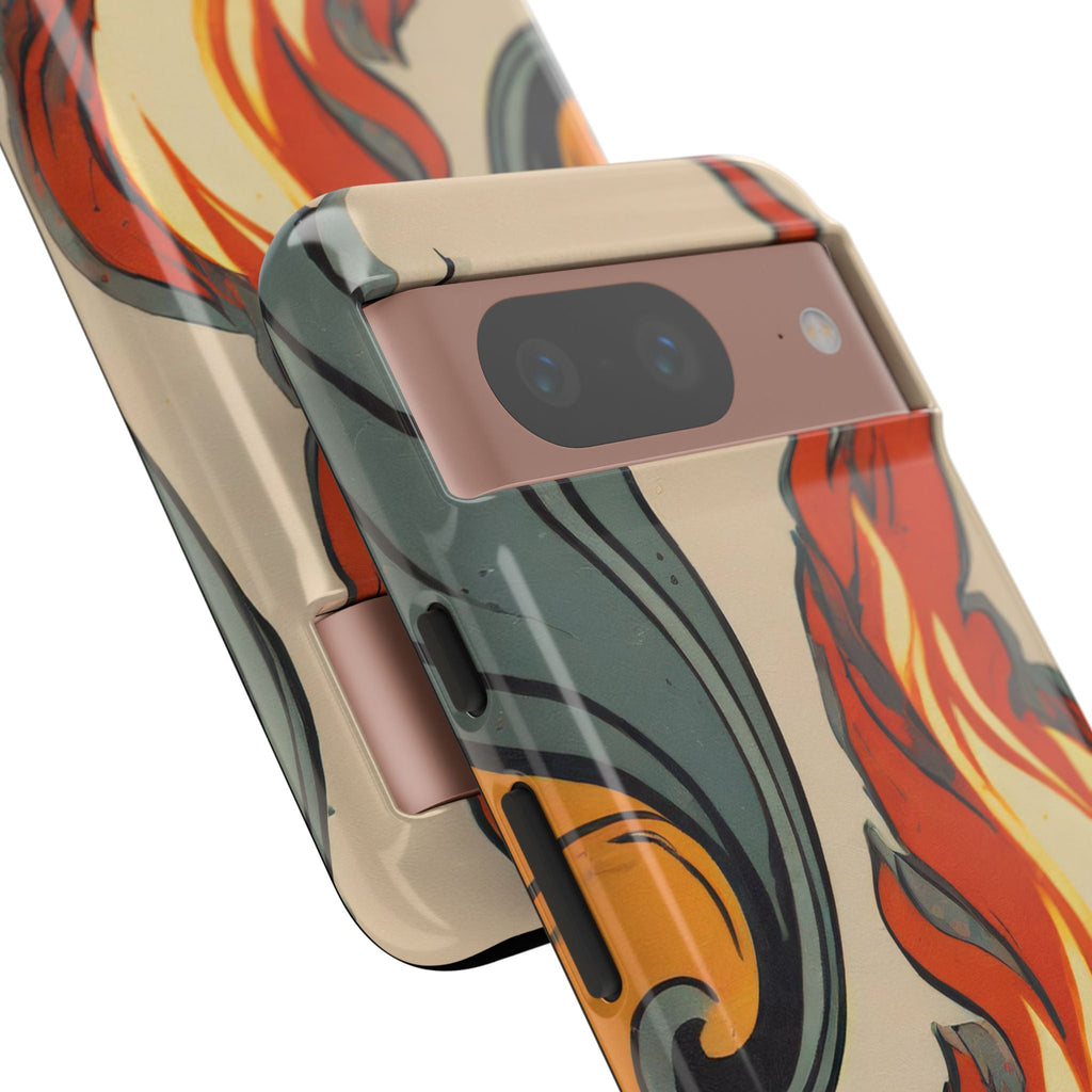 Artistic Flames Abstract Tough Phone Case