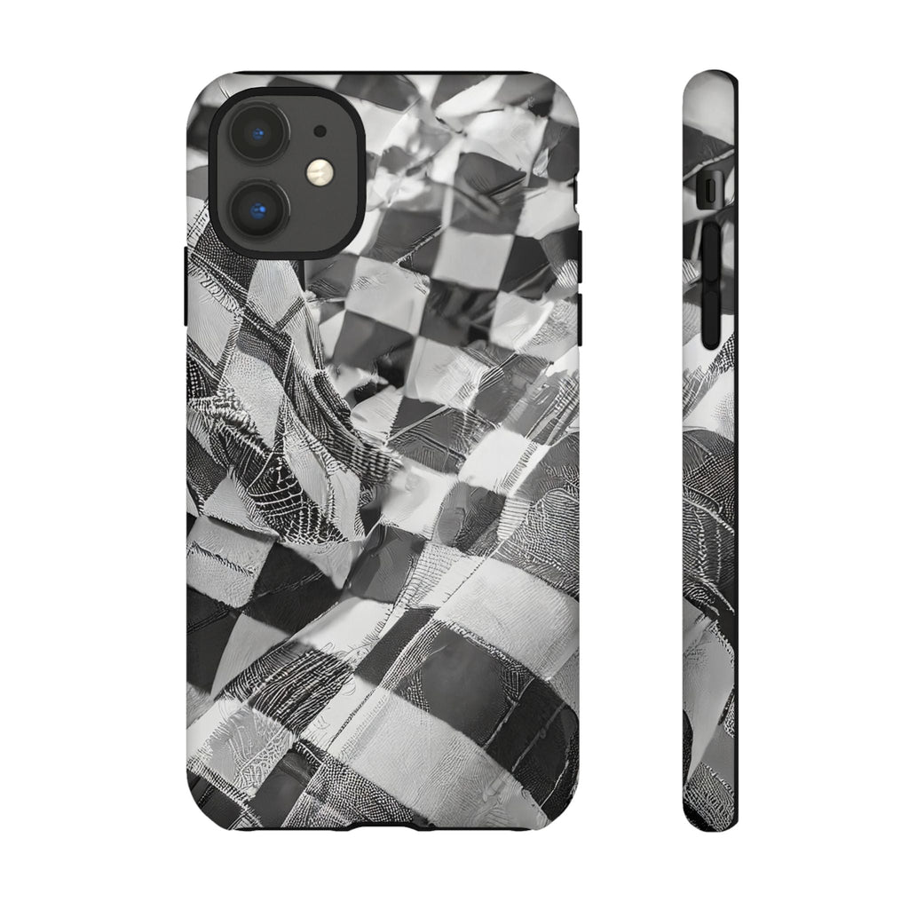 Abstract Checker Print Tough Phone Case