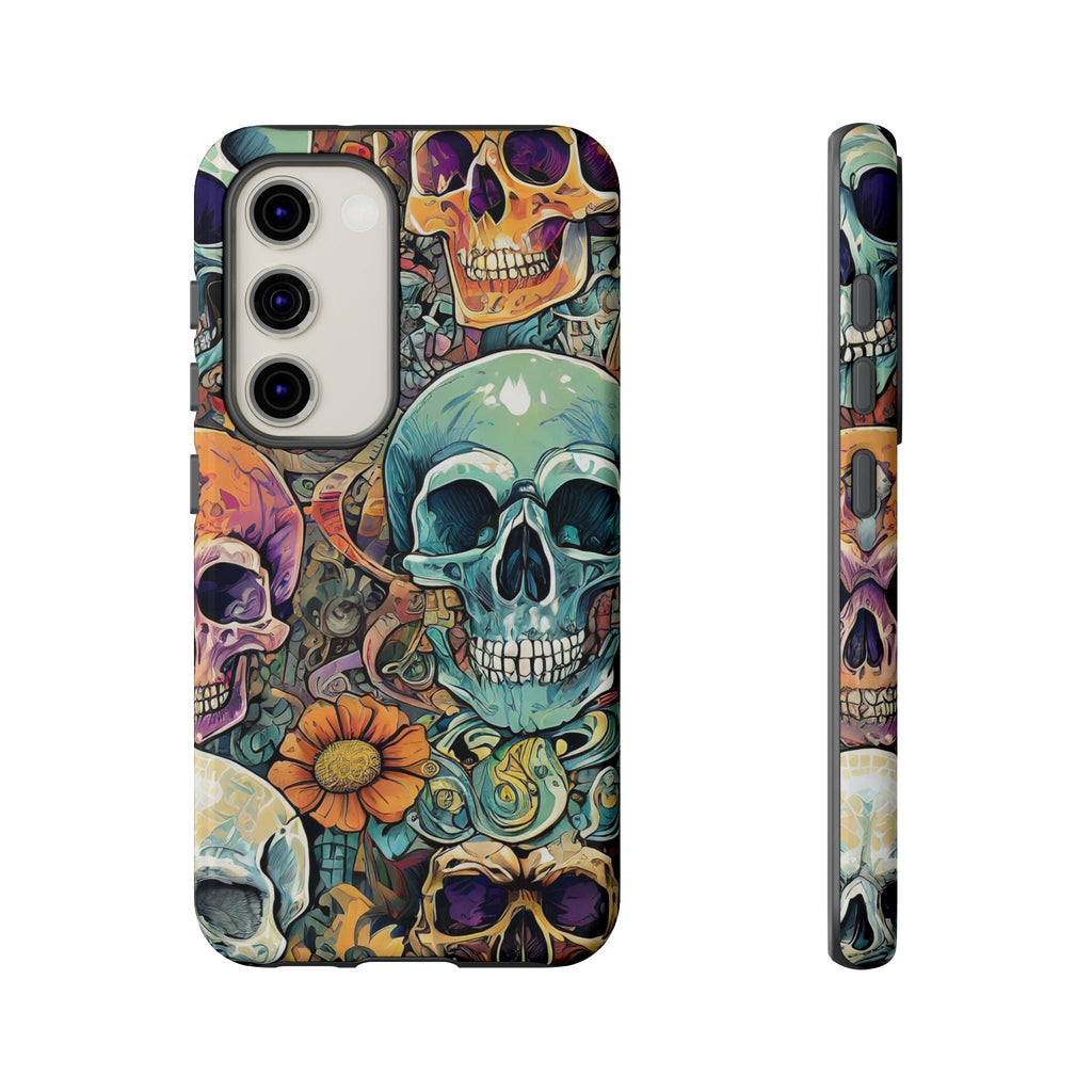 Artistic Skull Collage Tough Phone Case