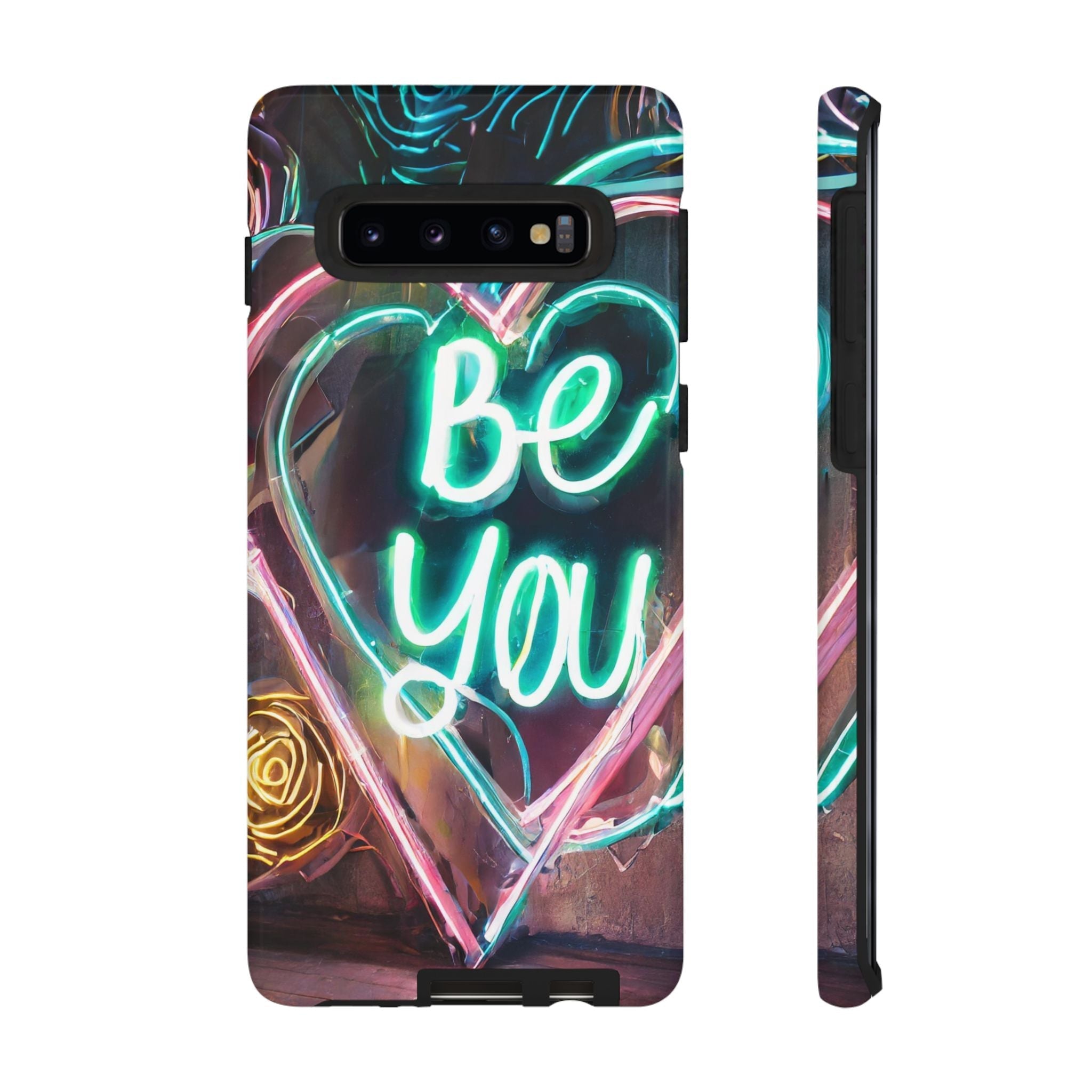 Be You Colorful Neon Heart Tough Phone Case