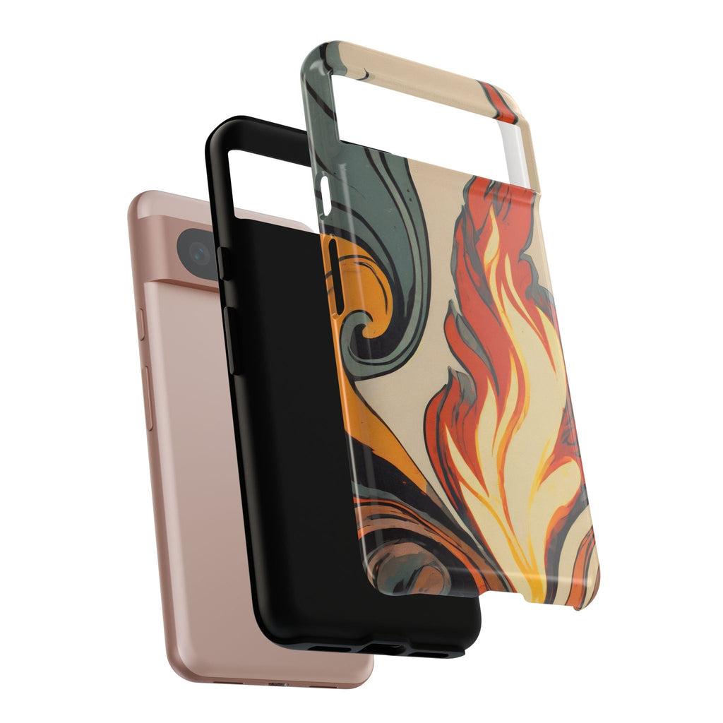 Artistic Flames Abstract Tough Phone Case