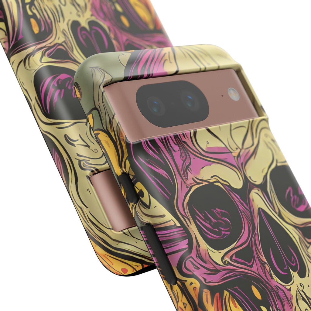 Abstract Purple Skull Tough Phone Case