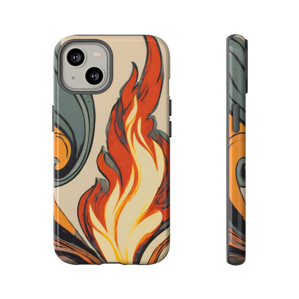 Artistic Flames Abstract Tough Phone Case