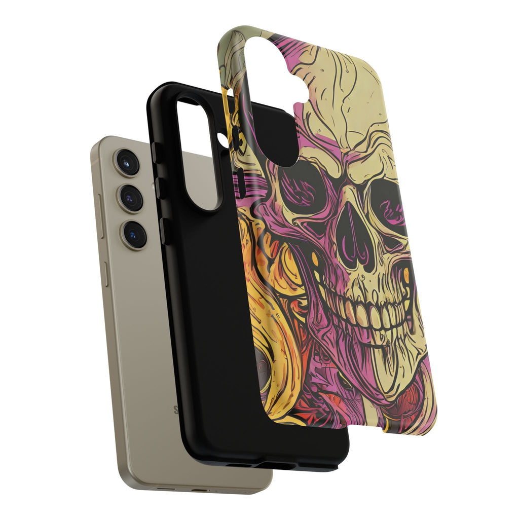 Abstract Purple Skull Tough Phone Case