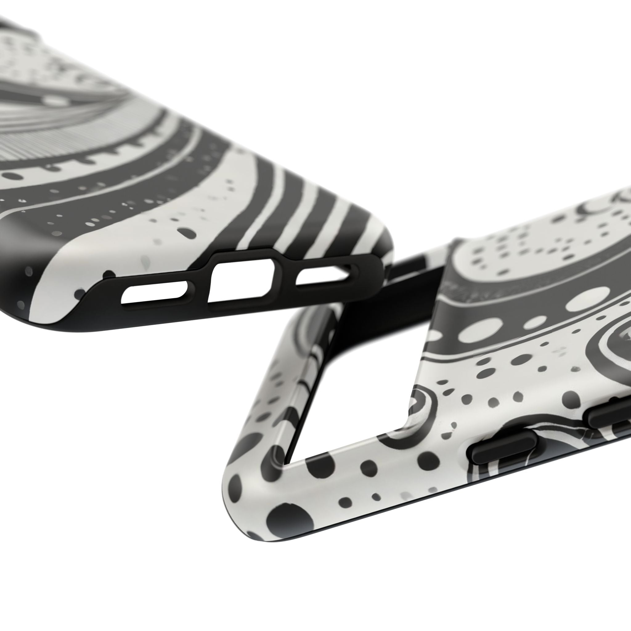 Artistic Black & White Swirl Tough Phone Case