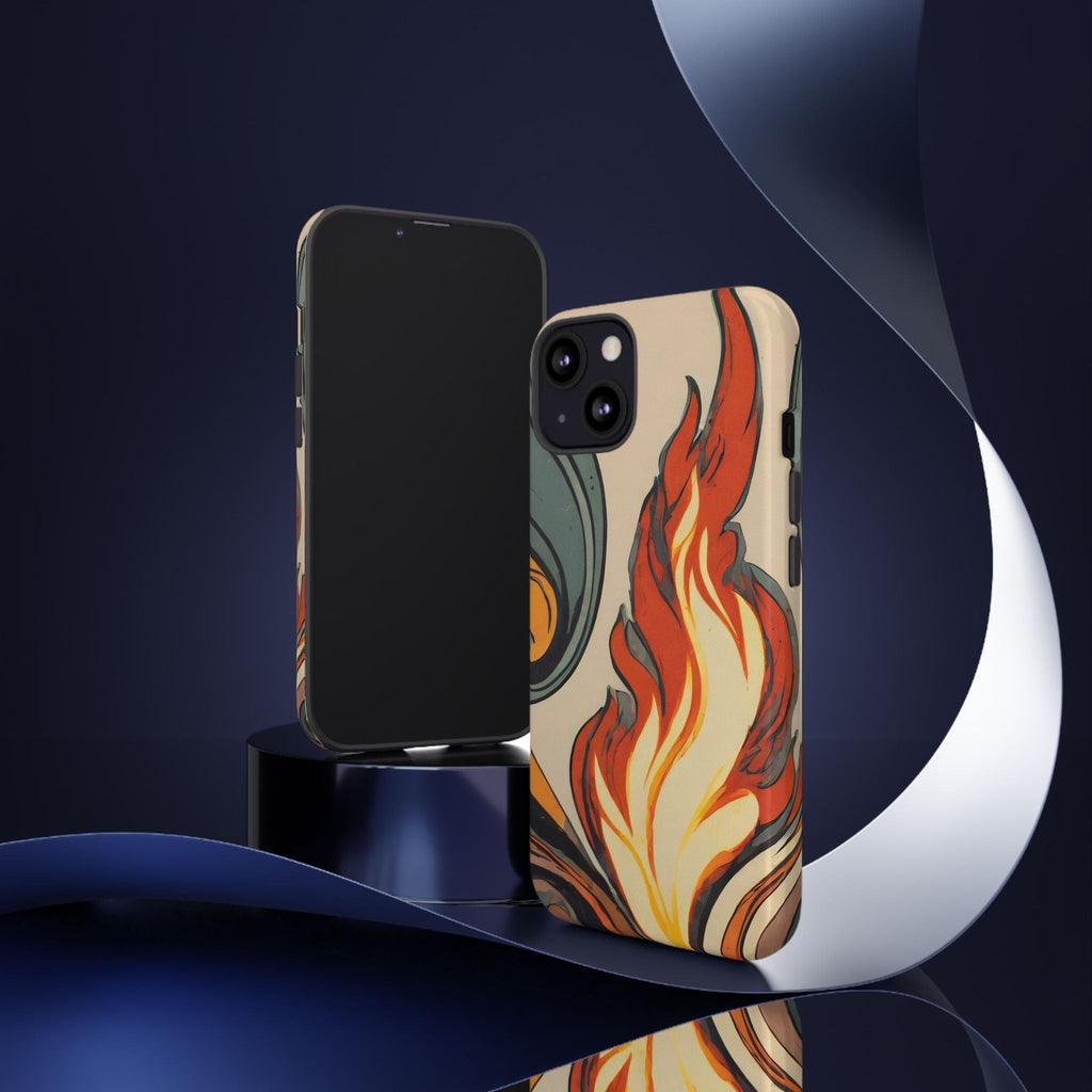 Artistic Flames Abstract Tough Phone Case