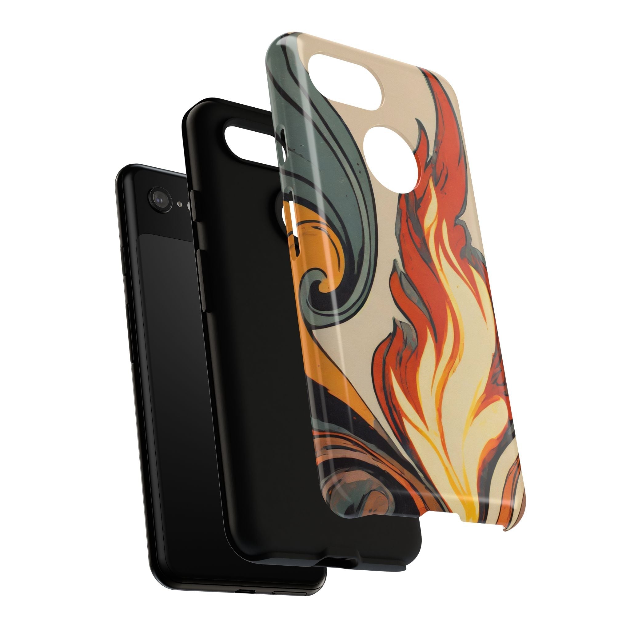 Artistic Flames Abstract Tough Phone Case