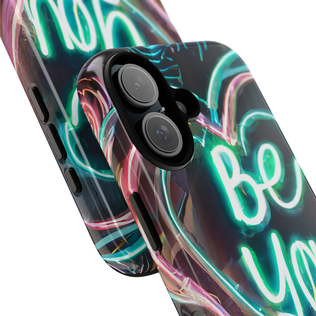 Be You Colorful Neon Heart Tough Phone Case