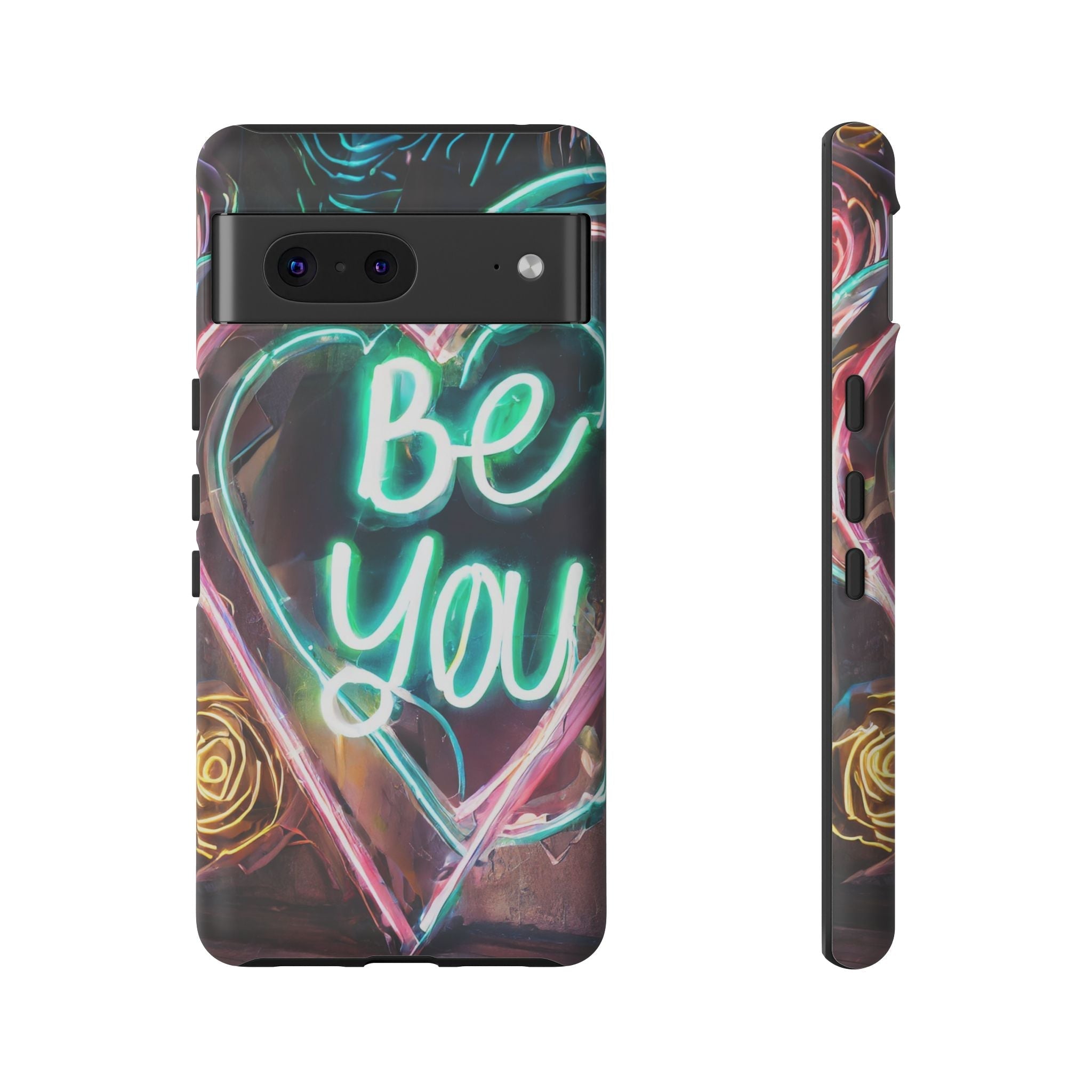 Be You Colorful Neon Heart Tough Phone Case
