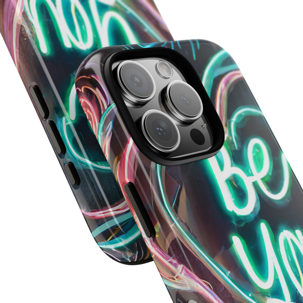 Be You Colorful Neon Heart Tough Phone Case