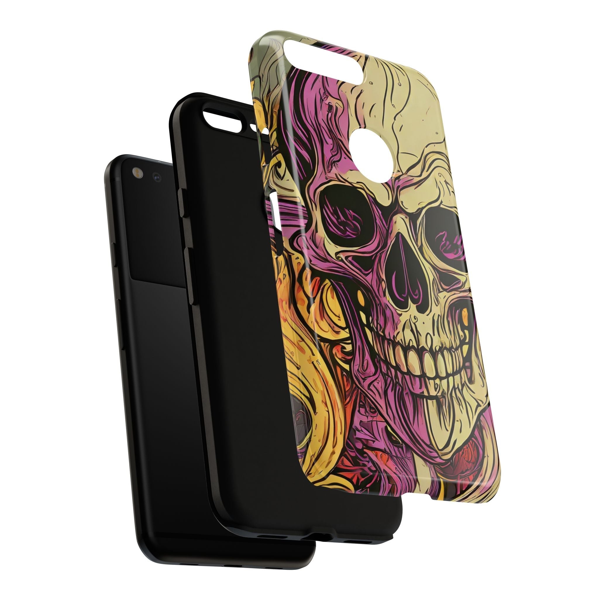 Abstract Purple Skull Tough Phone Case
