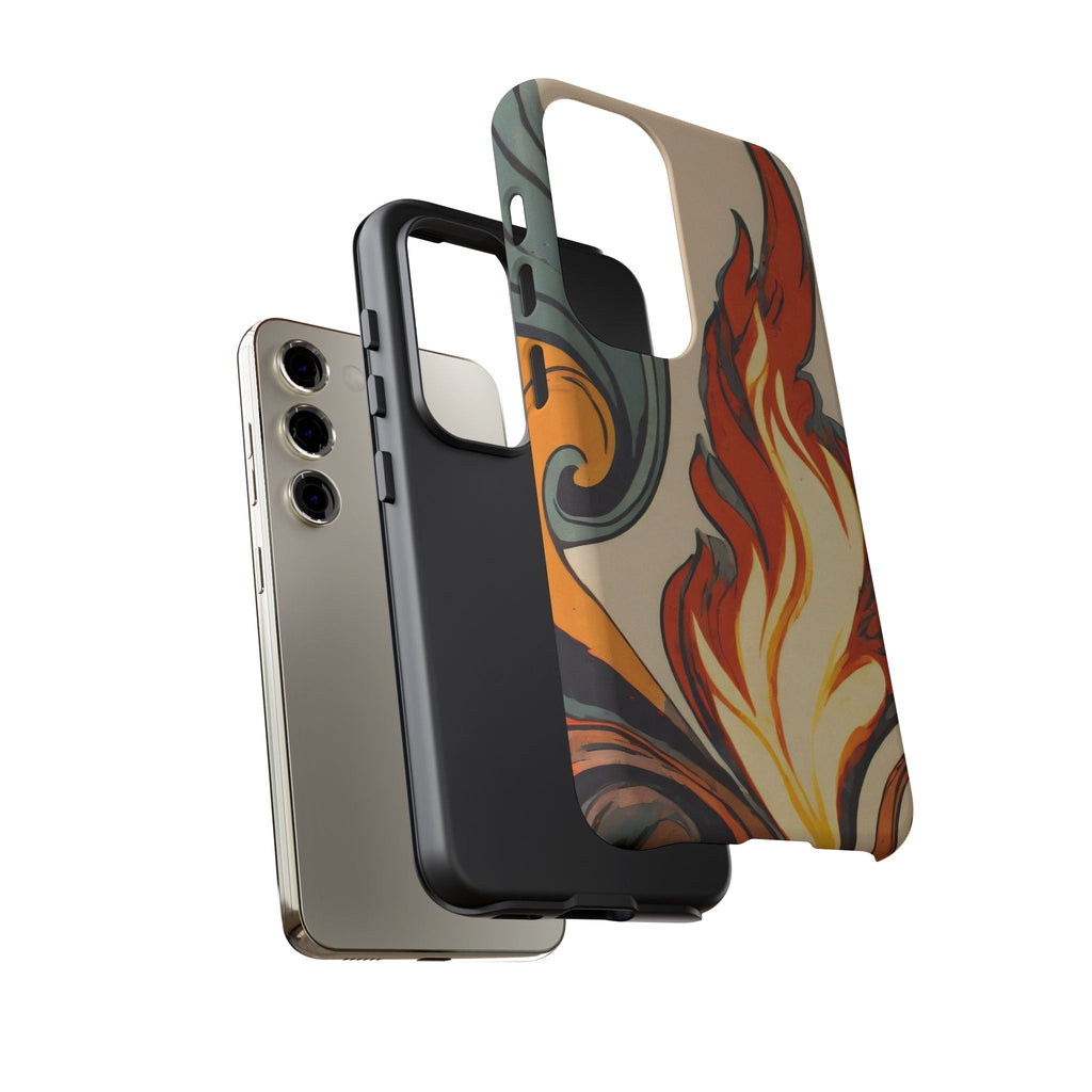 Artistic Flames Abstract Tough Phone Case