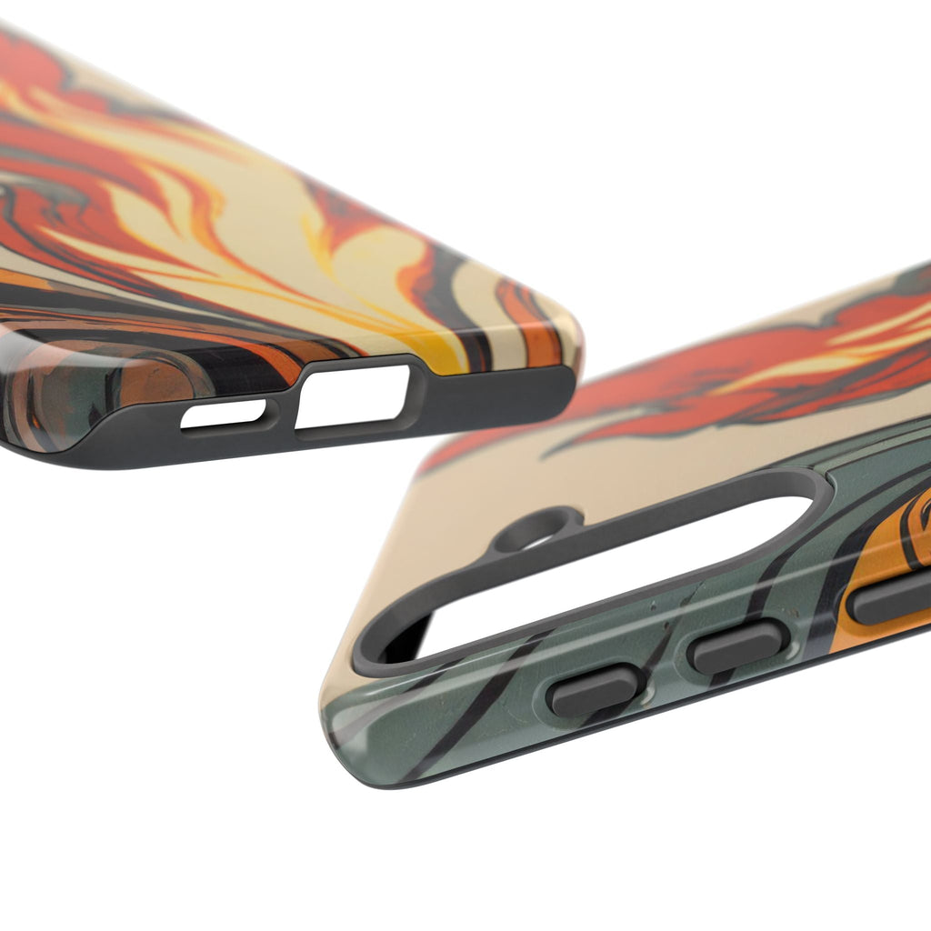Artistic Flames Abstract Tough Phone Case
