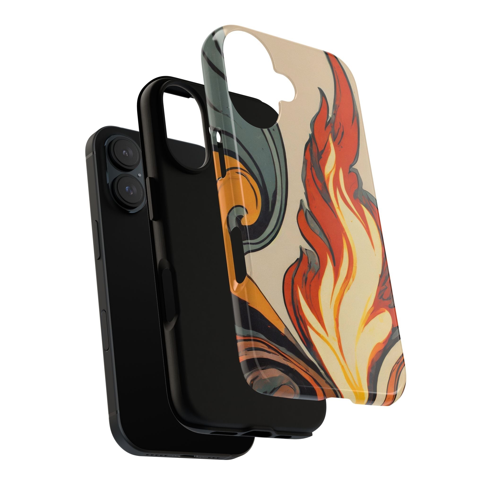 Artistic Flames Abstract Tough Phone Case