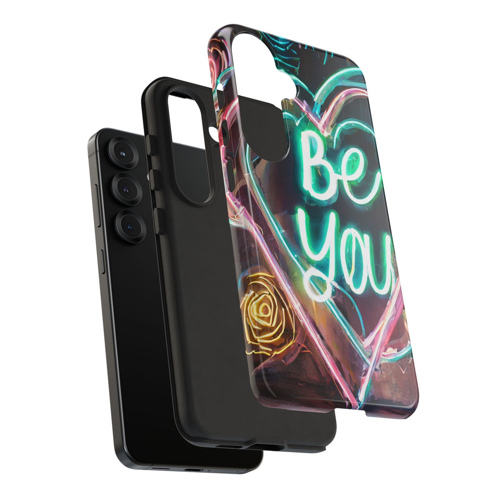 Be You Colorful Neon Heart Tough Phone Case