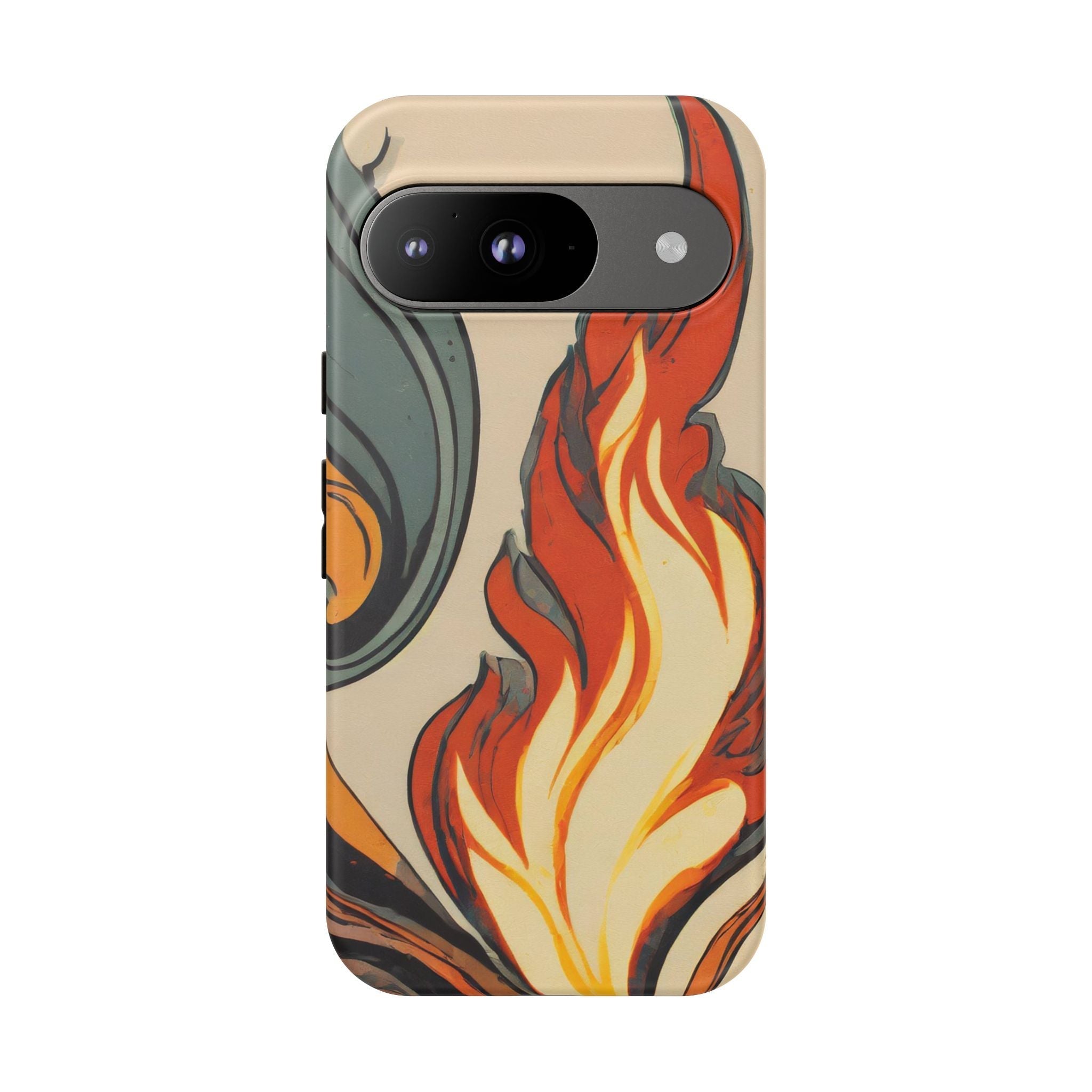 Artistic Flames Abstract Tough Phone Case