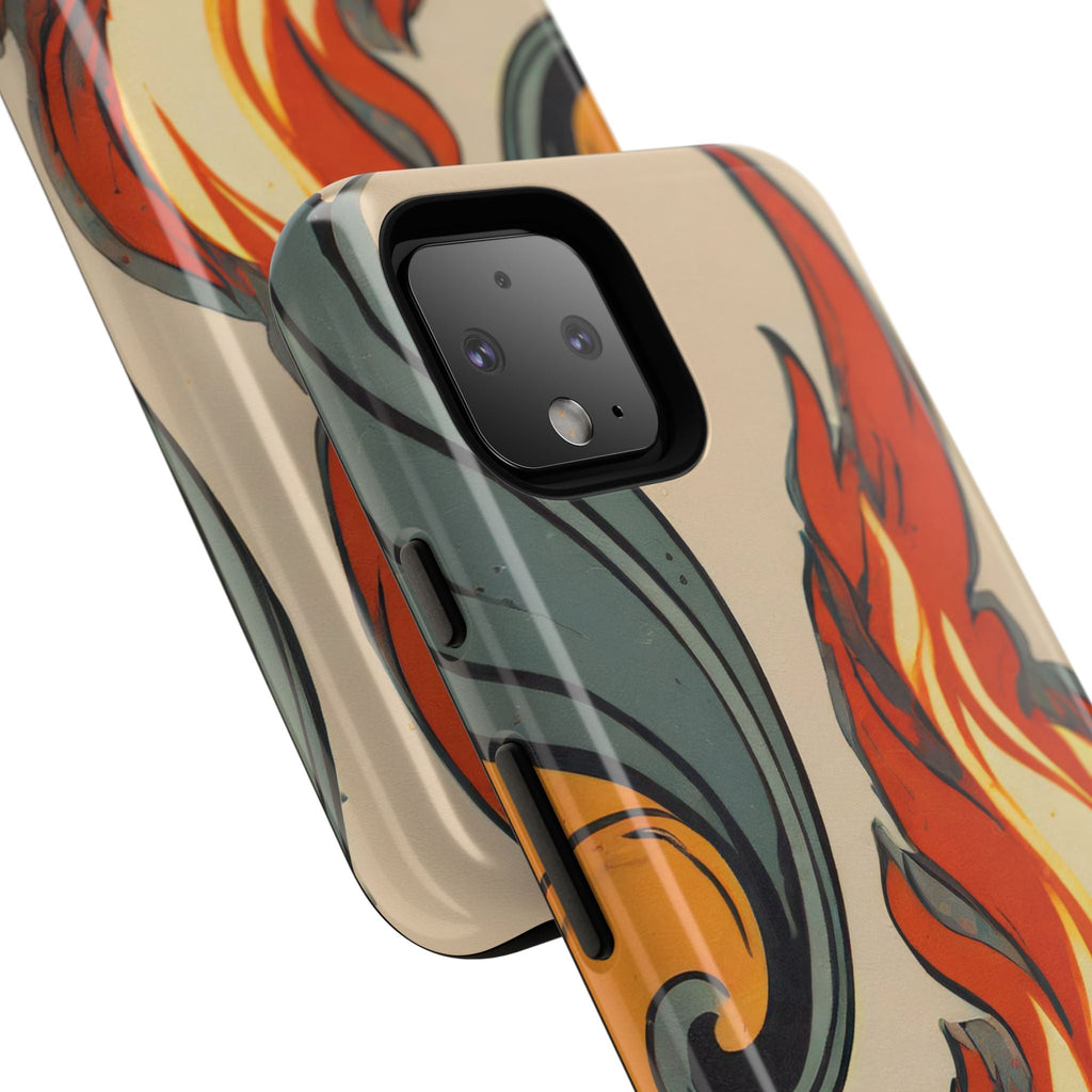 Artistic Flames Abstract Tough Phone Case