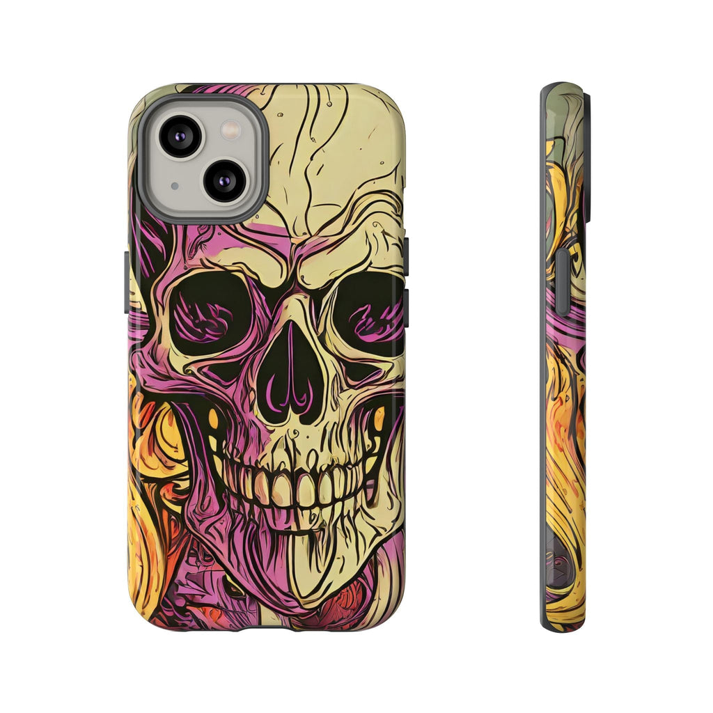 Abstract Purple Skull Tough Phone Case