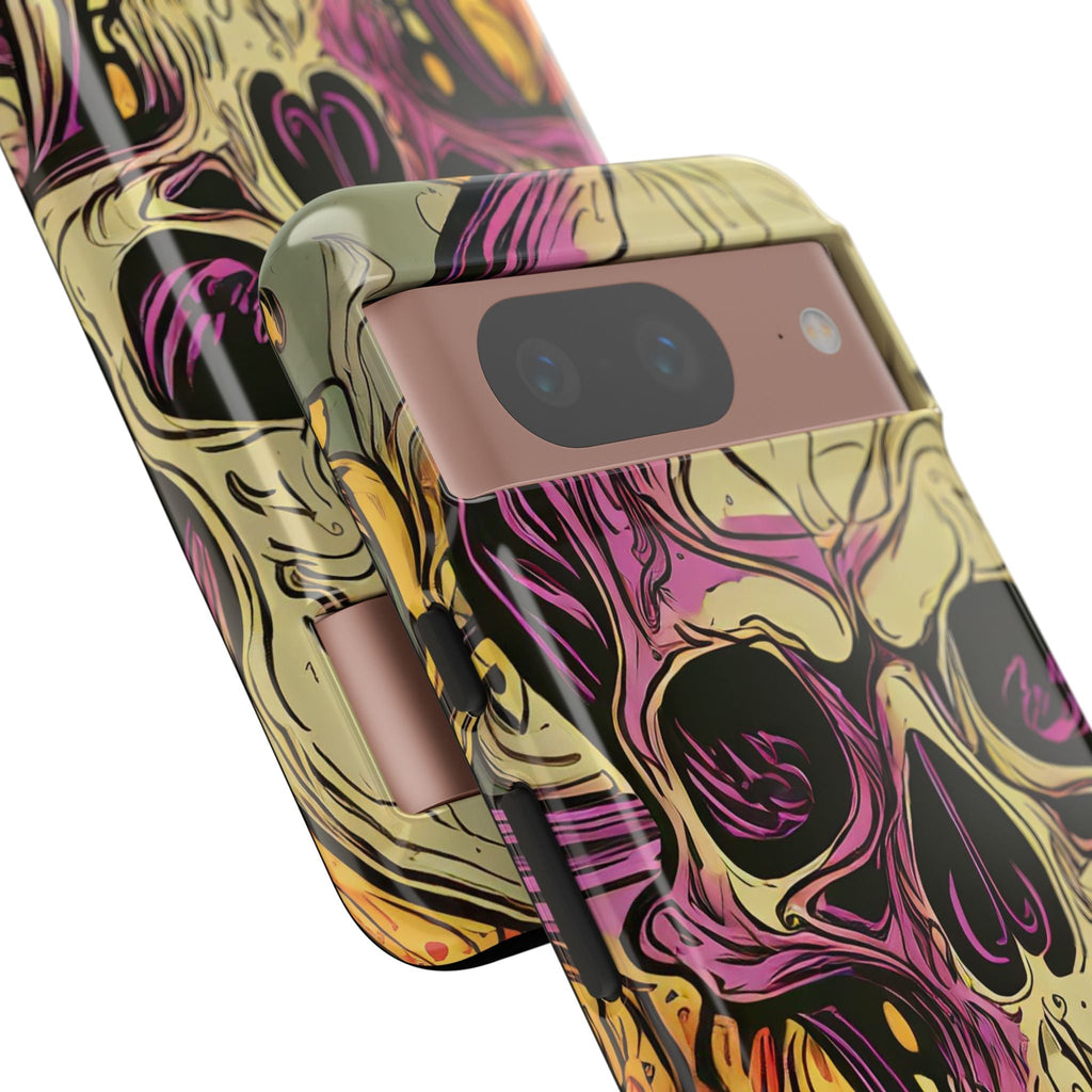 Abstract Purple Skull Tough Phone Case