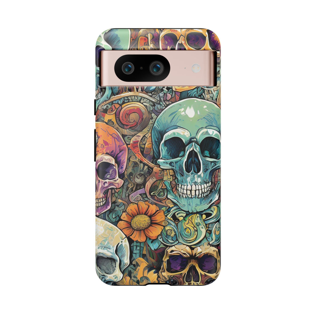 Artistic Skull Collage Tough Phone Case