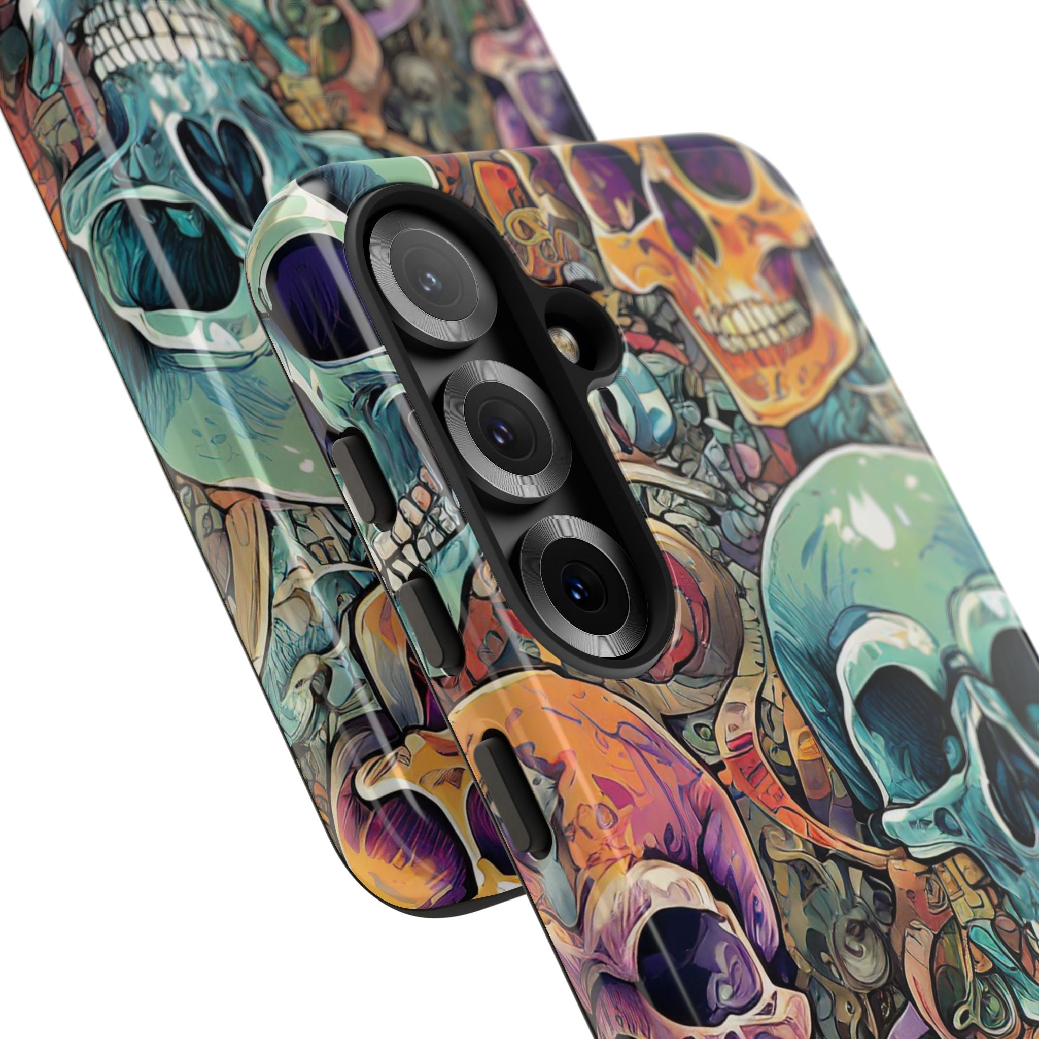 Artistic Skull Collage Tough Phone Case