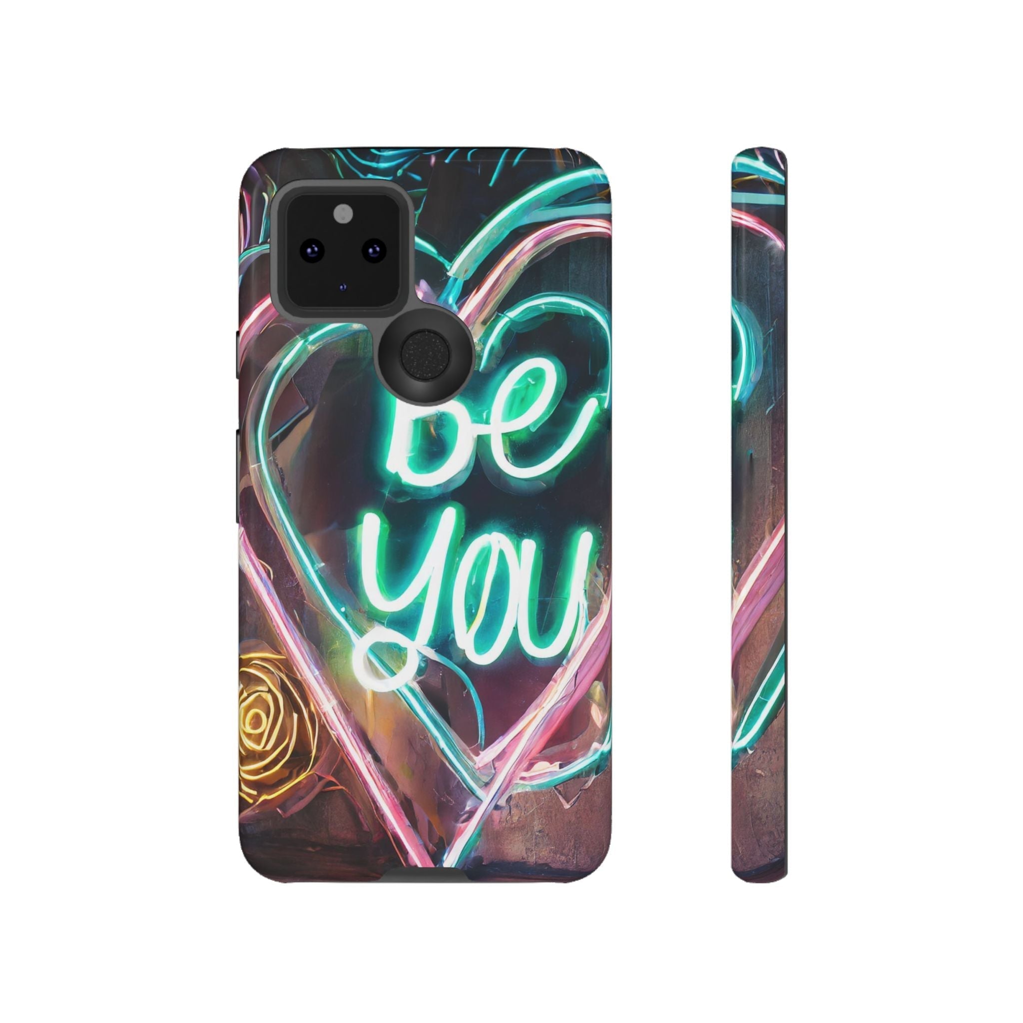 Be You Colorful Neon Heart Tough Phone Case