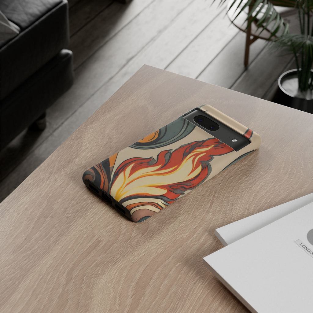 Artistic Flames Abstract Tough Phone Case