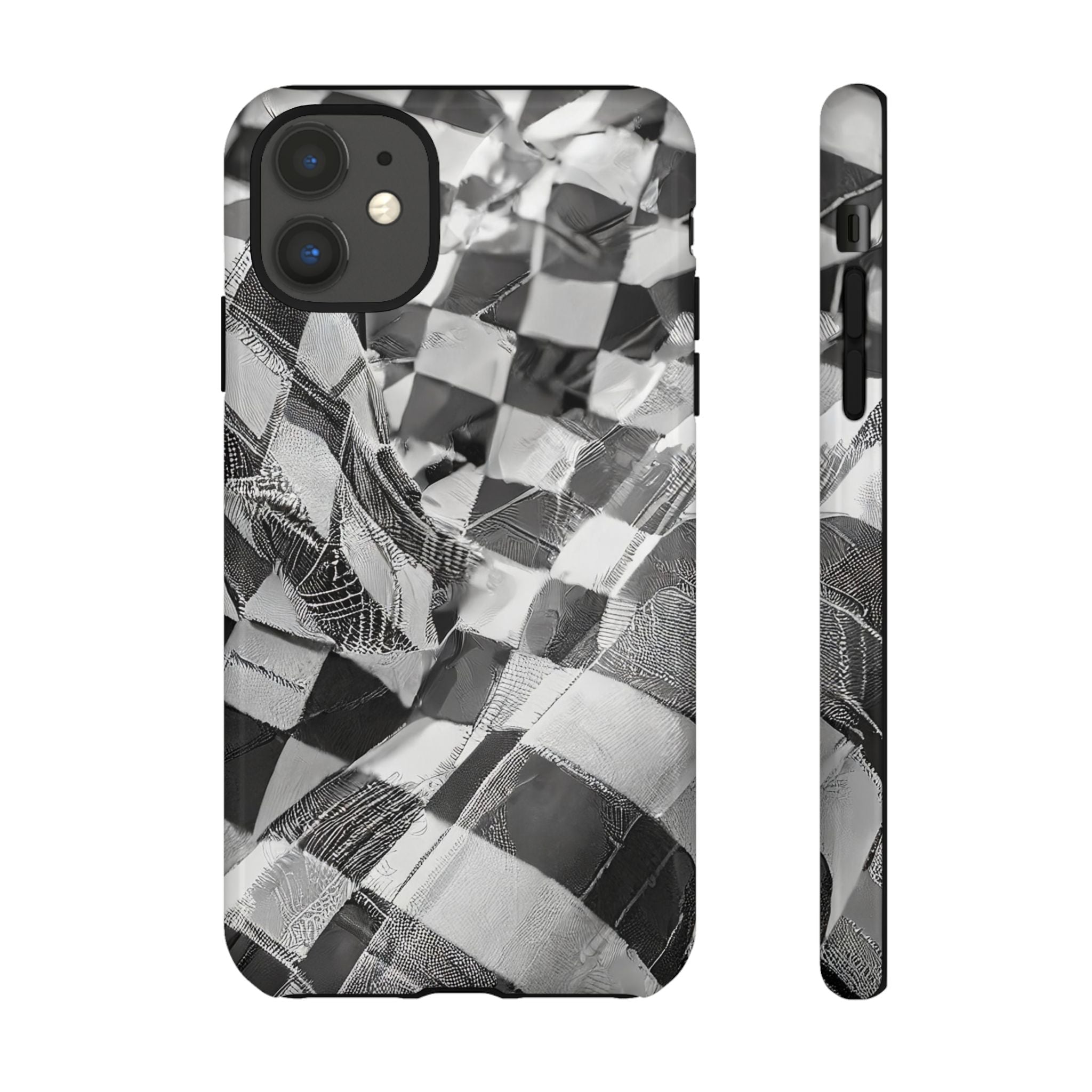 Abstract Checker Print Tough Phone Case