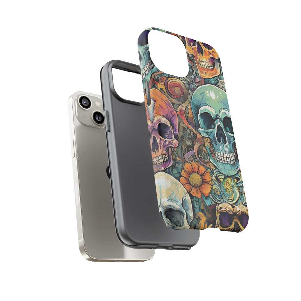 Artistic Skull Collage Tough Phone Case