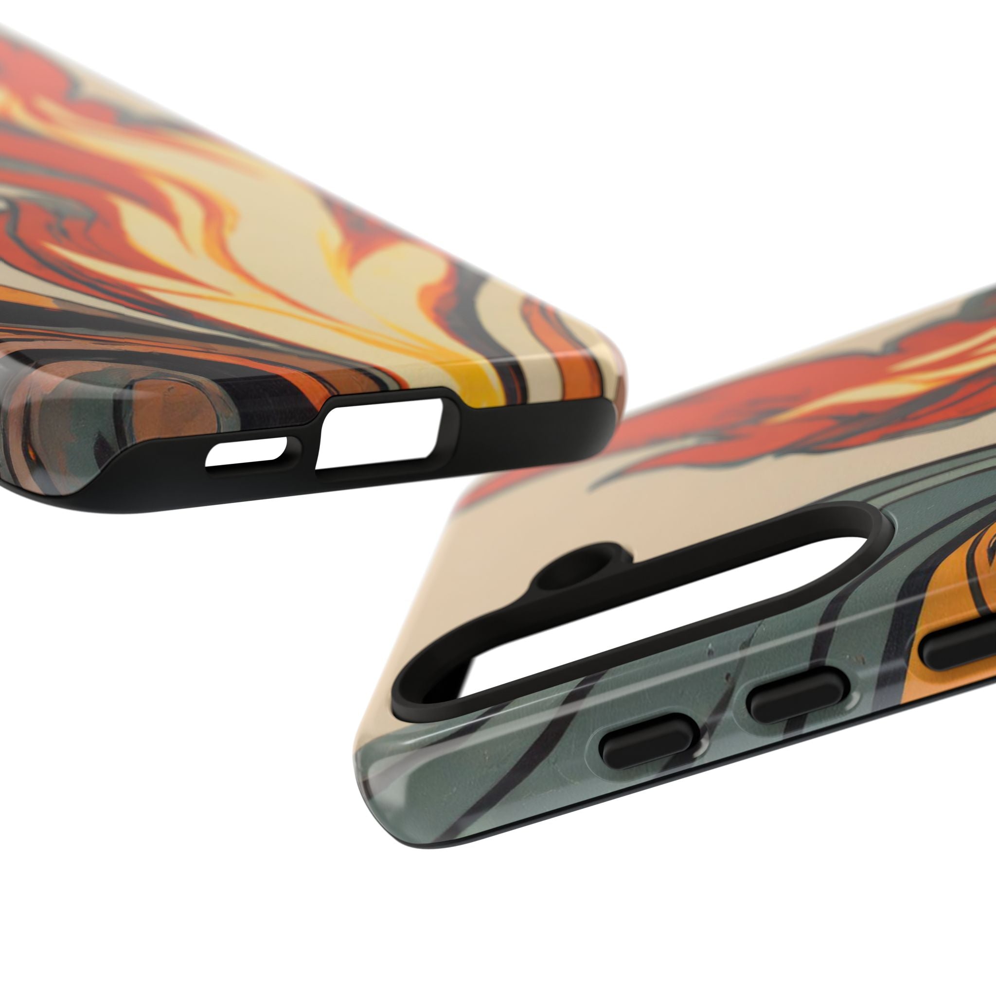 Artistic Flames Abstract Tough Phone Case