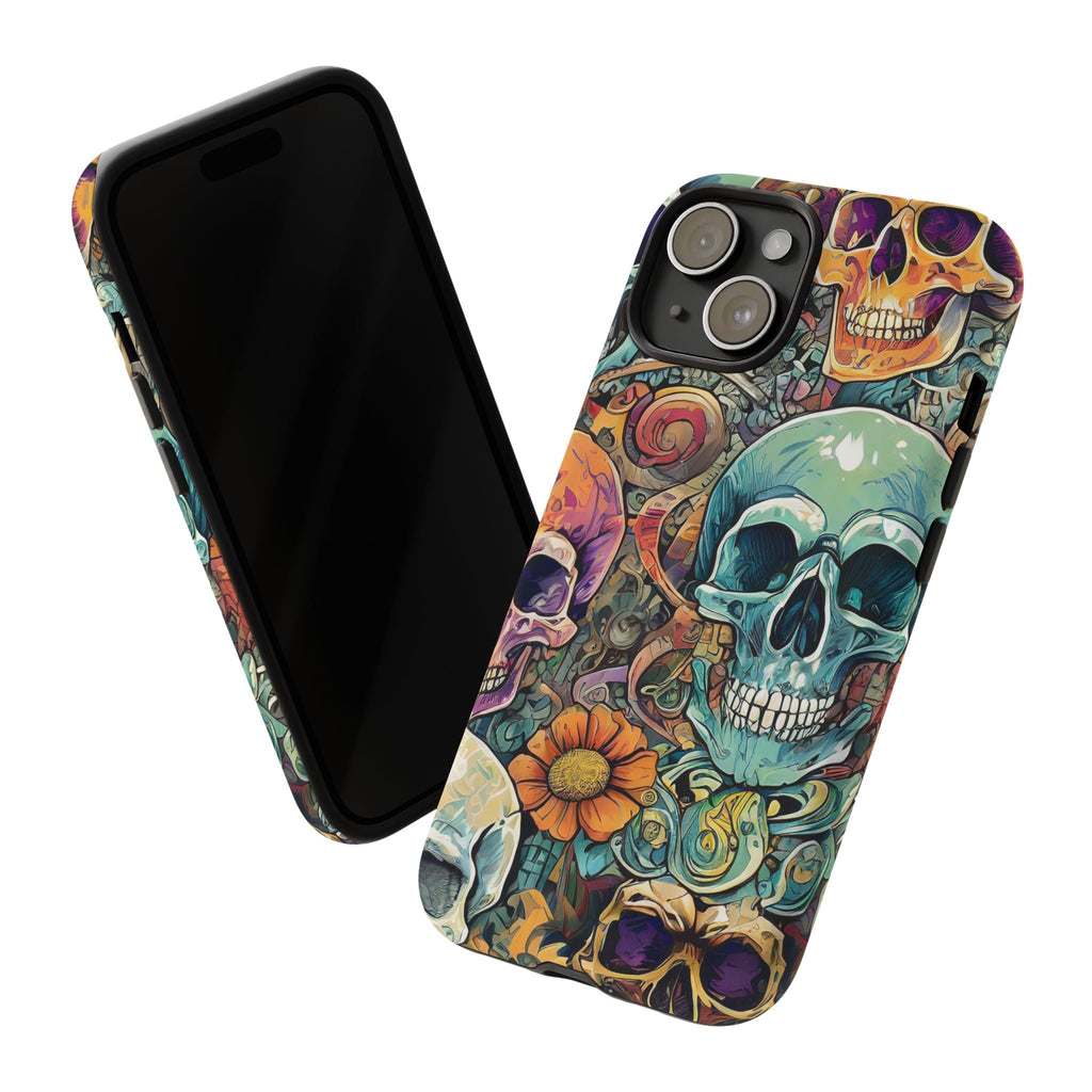 Artistic Skull Collage Tough Phone Case