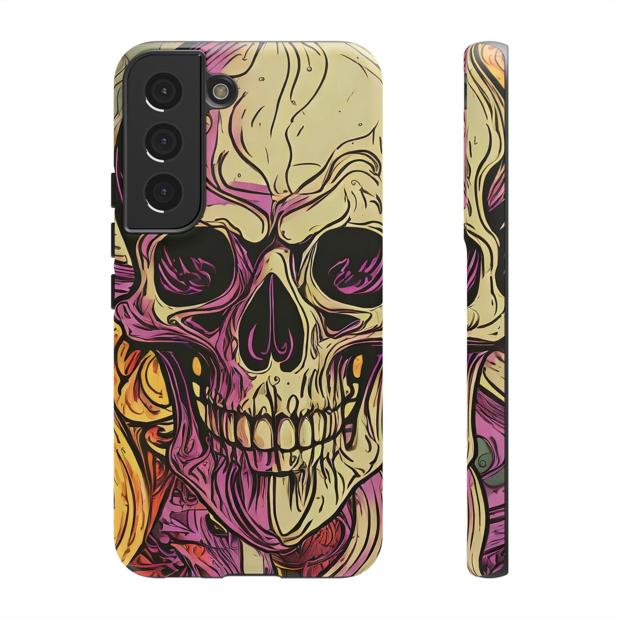 Abstract Purple Skull Tough Phone Case