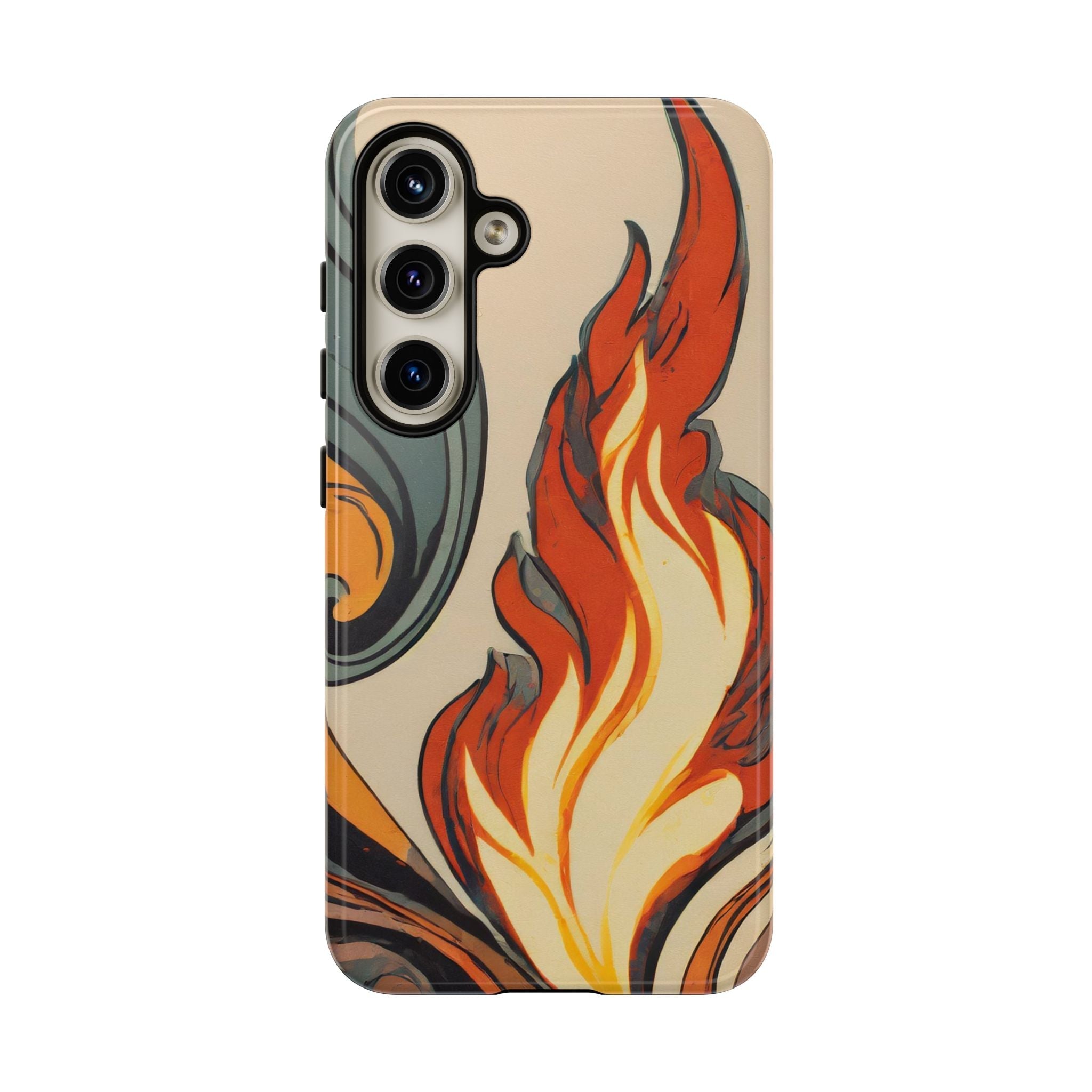 Artistic Flames Abstract Tough Phone Case