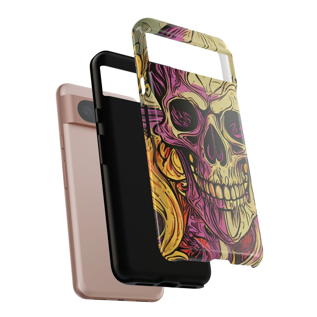 Abstract Purple Skull Tough Phone Case