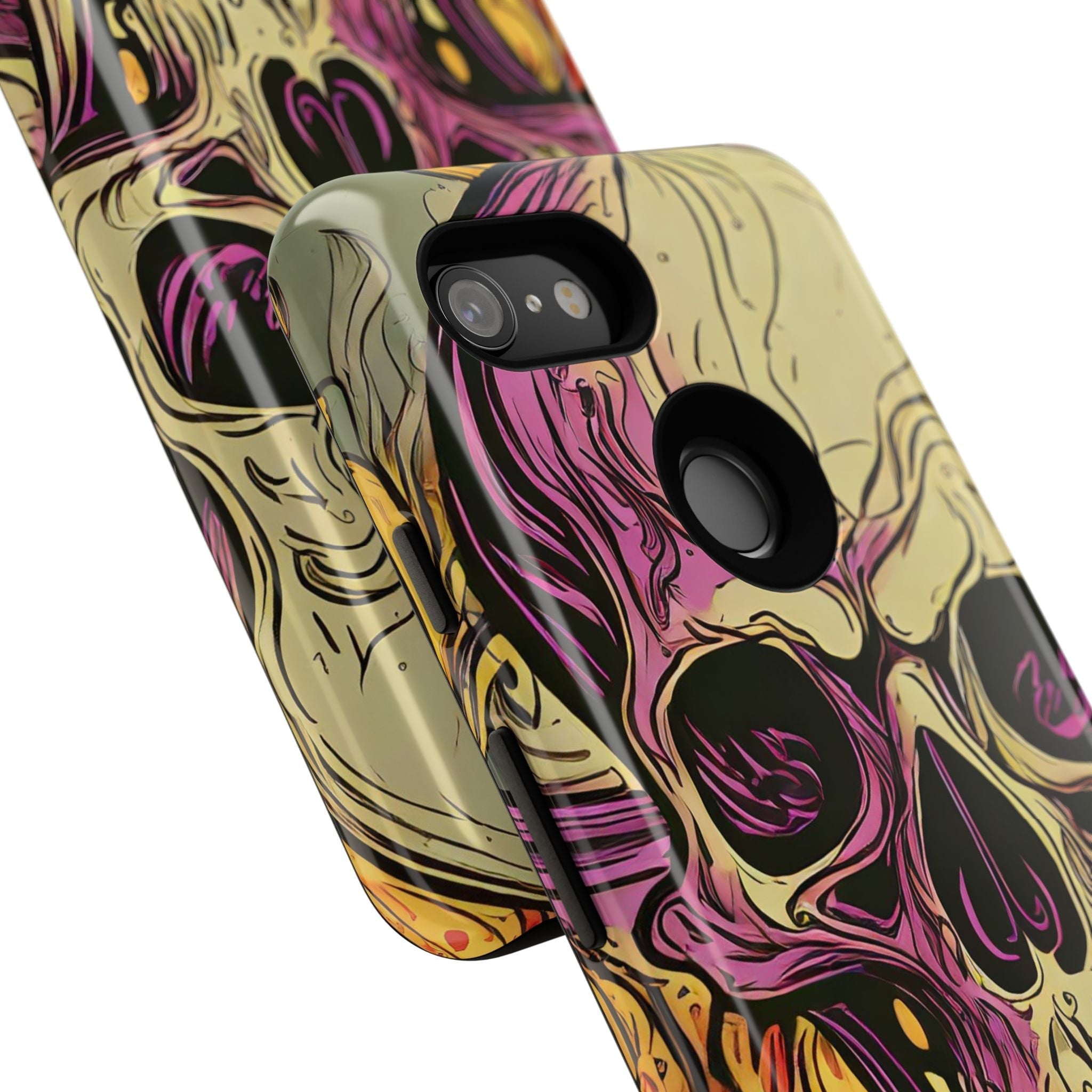 Abstract Purple Skull Tough Phone Case