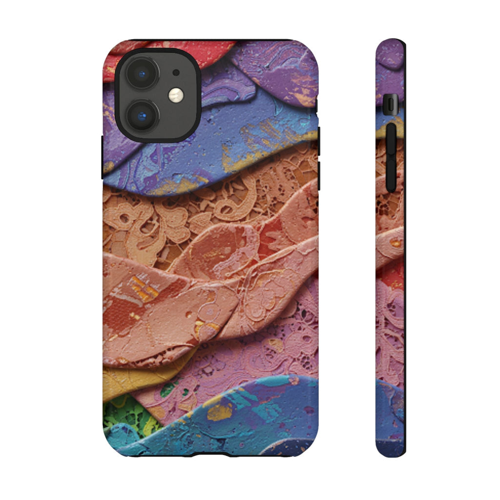Abstract Painted Lace Tough Phone Case