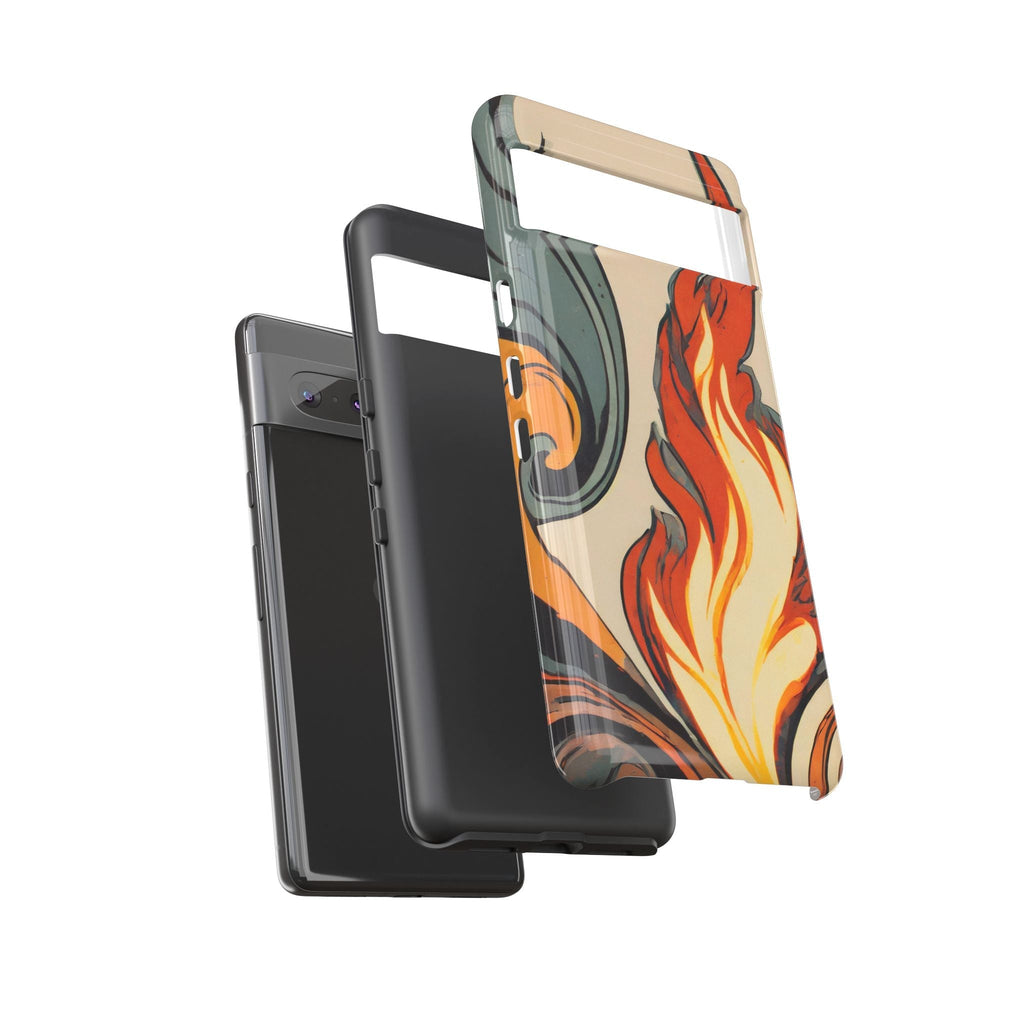 Artistic Flames Abstract Tough Phone Case
