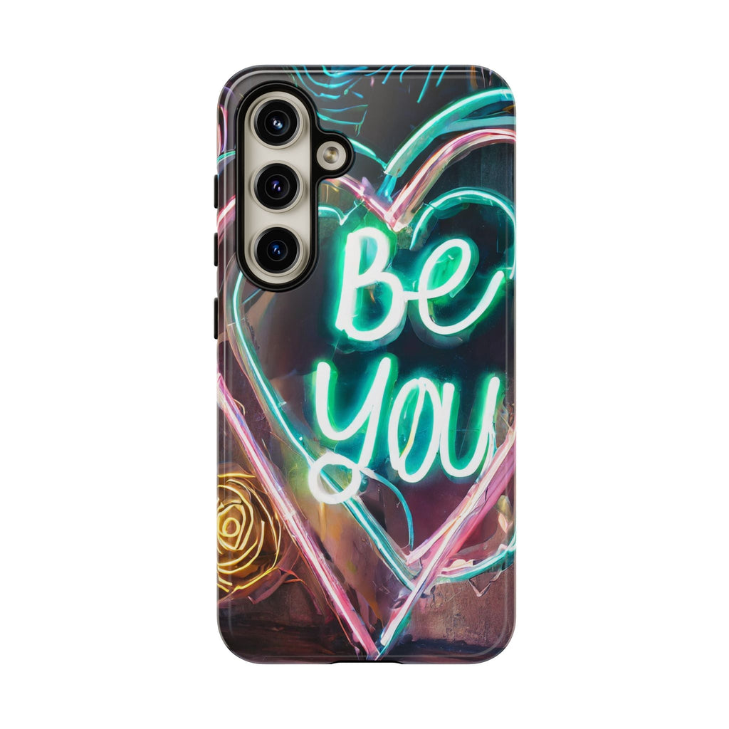 Be You Colorful Neon Heart Tough Phone Case
