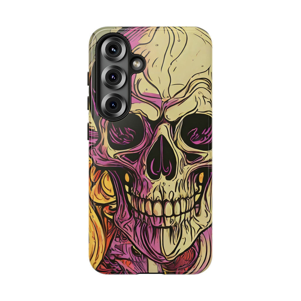 Abstract Purple Skull Tough Phone Case