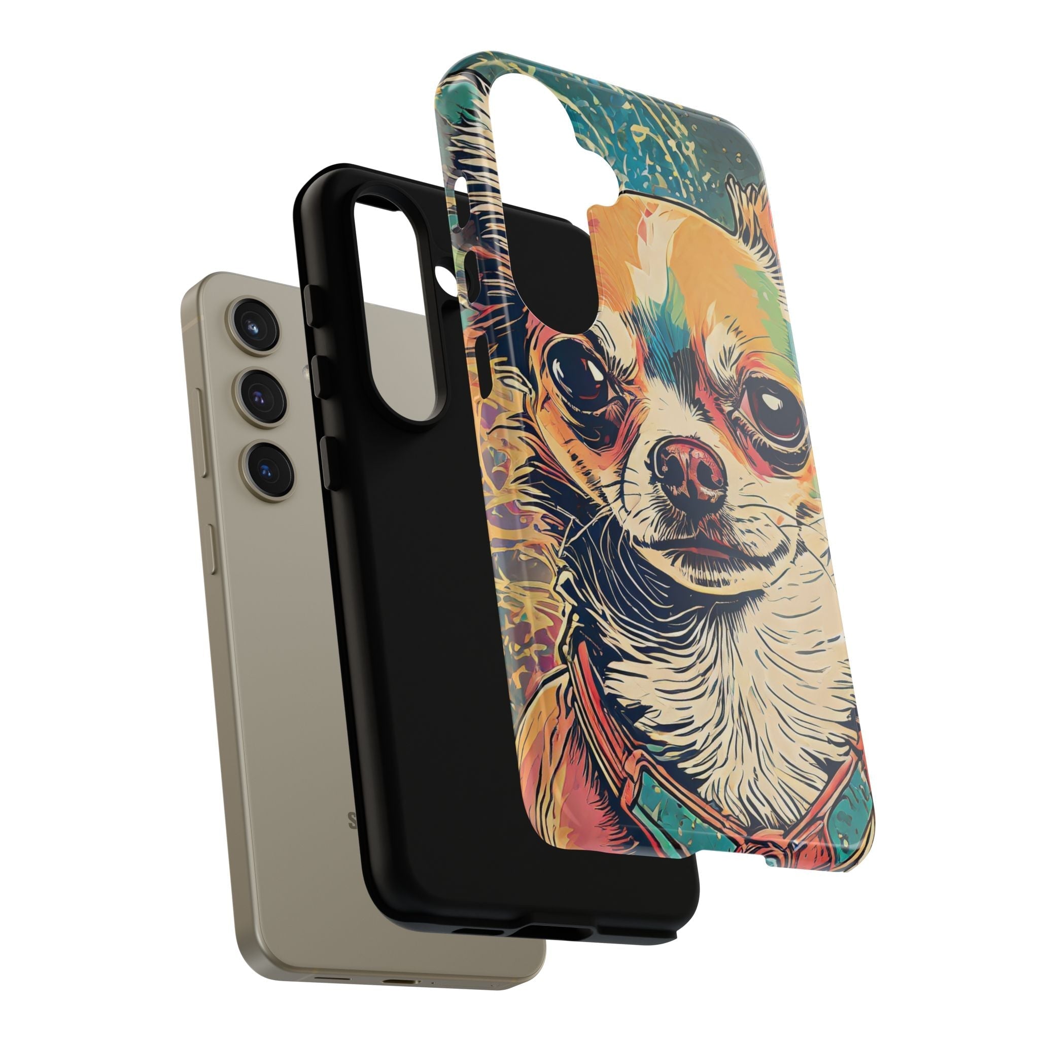 Abstract Chihuahua Tough Phone Cases